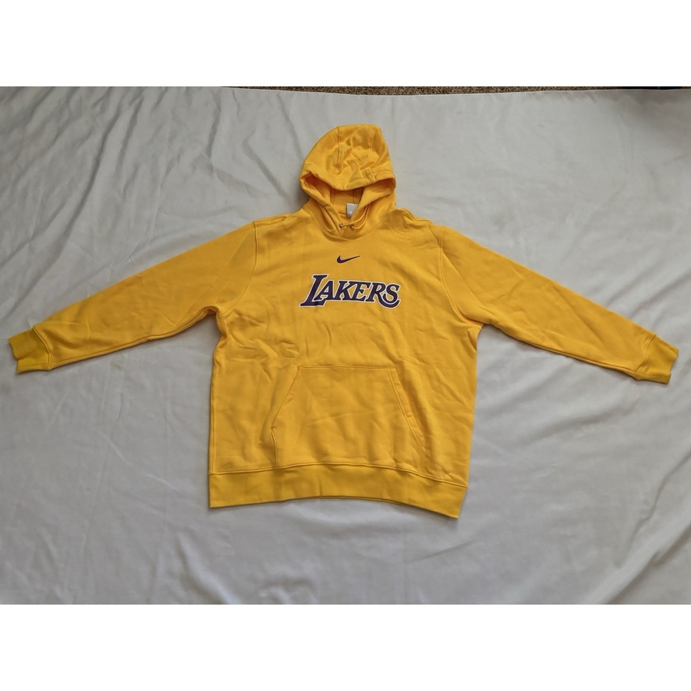NEW Los Angeles Lakers Nike Fleece Pullover Hoodie Mens Size XXLarge HM9826-730